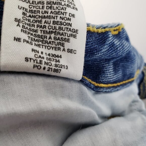 Avec Les Filles Straight Leg Jeans High Rise Distressed Split Hem Womens Size 2 - Picture 11 of 11